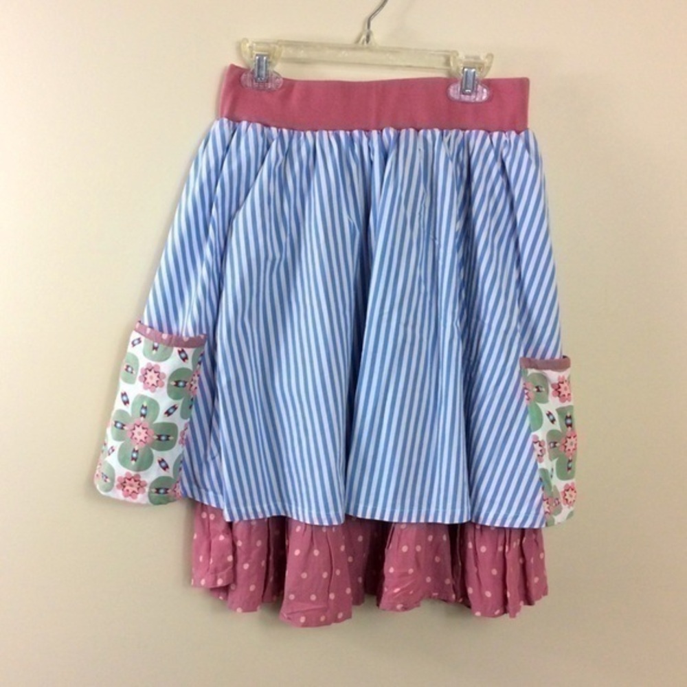 Matilda Jane Blue and Pink Striped Midi Skirt